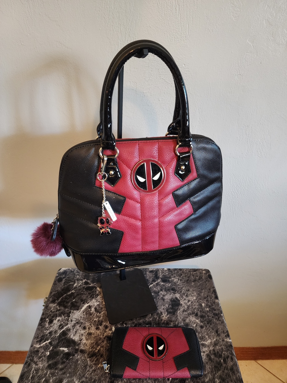 Marvel Deadpool Women’s Satchel with Matching Wallet